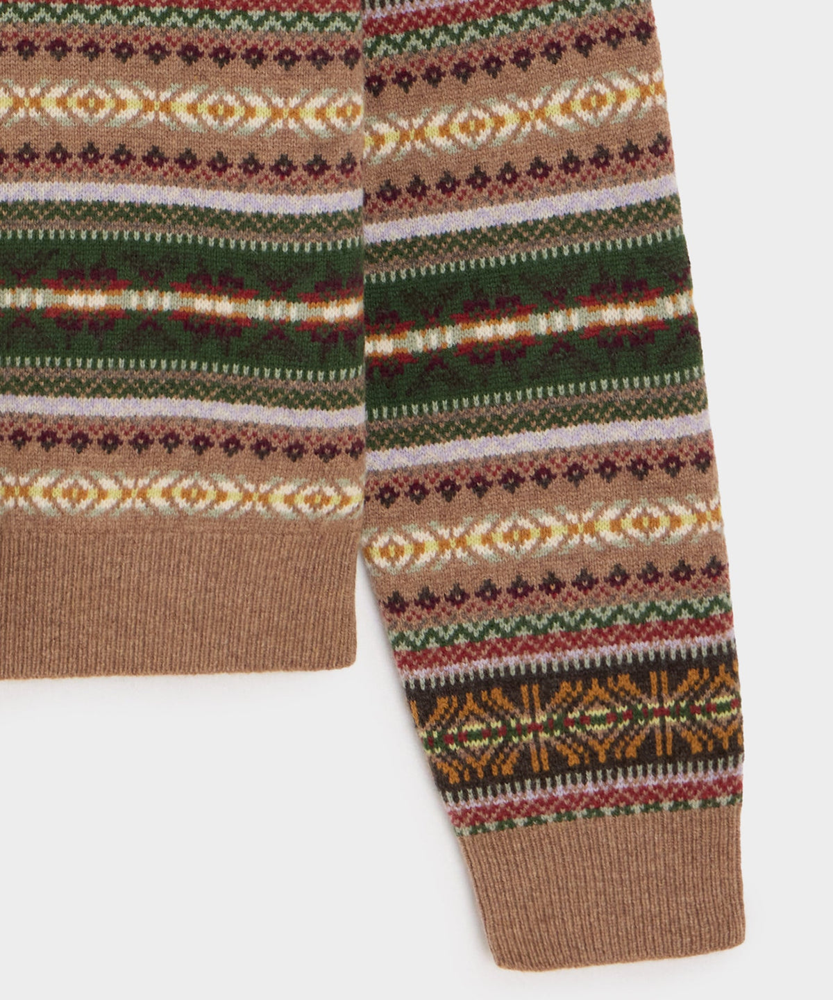 Todd Snyder Fair Isle Sweater Polo - Camel