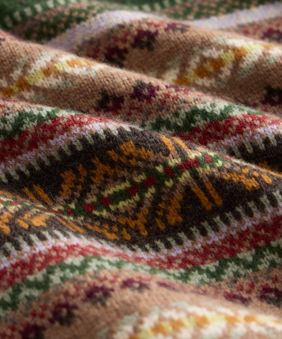 Todd Snyder Fair Isle Sweater Polo - Camel