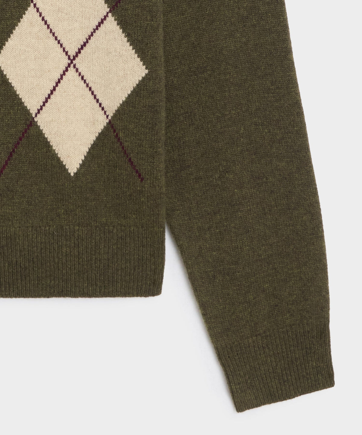 Todd Snyder Argyle Sweater Polo - Olive