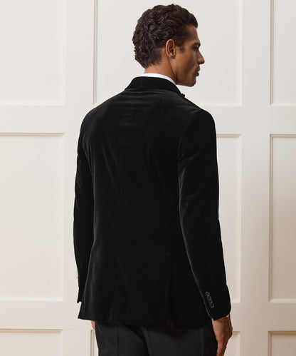 Todd Snyder Italian Velvet Double-Breasted Dinner Jacket - Black