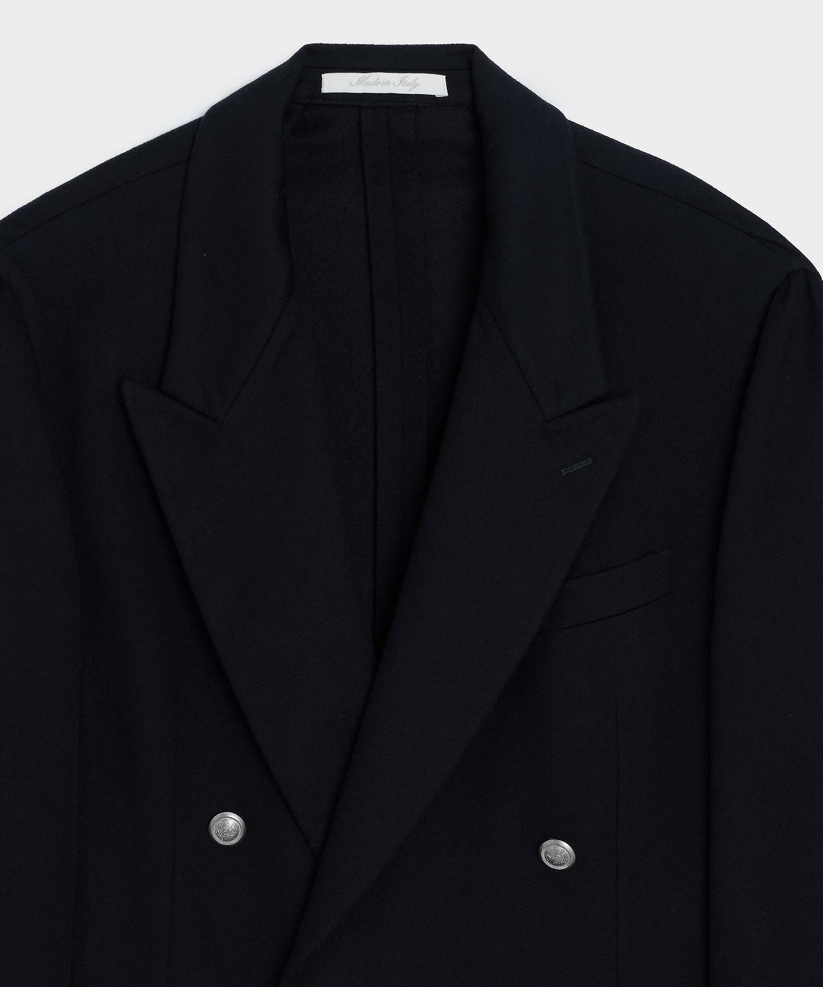 Todd Snyder Italian Cashmere Double-Breasted Wythe Jacket - Navy