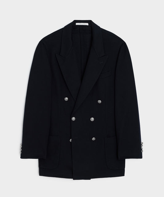 Todd Snyder Italian Cashmere Double-Breasted Wythe Jacket - Navy