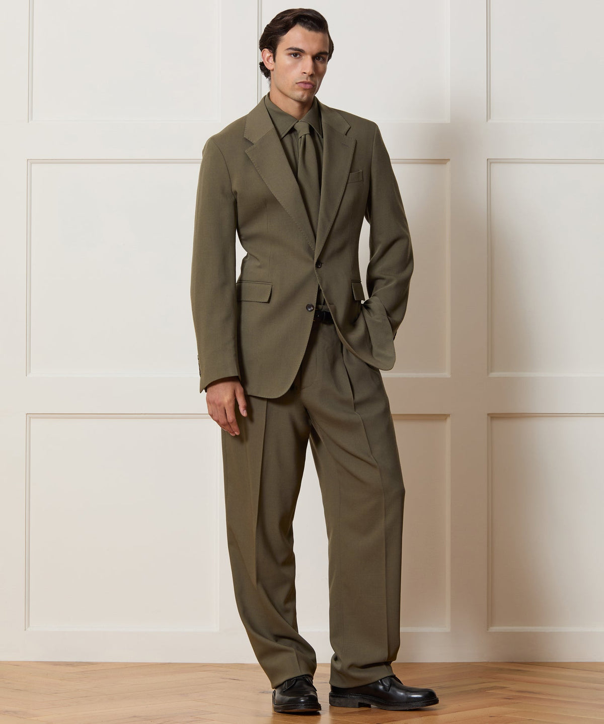 Todd Snyder Italian Crepe Hollywood Trouser - Olive