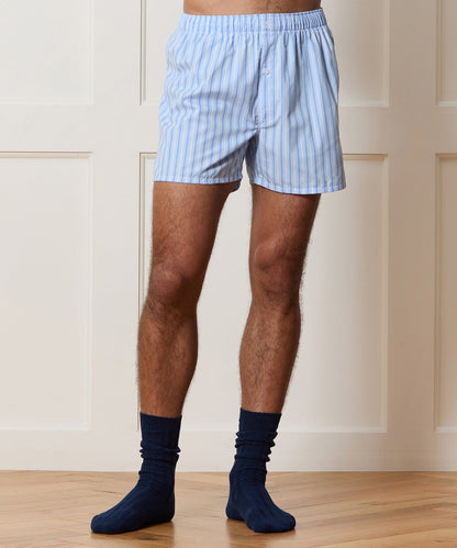 Todd Snyder Portuguese Cotton Boxers - Blue Tide