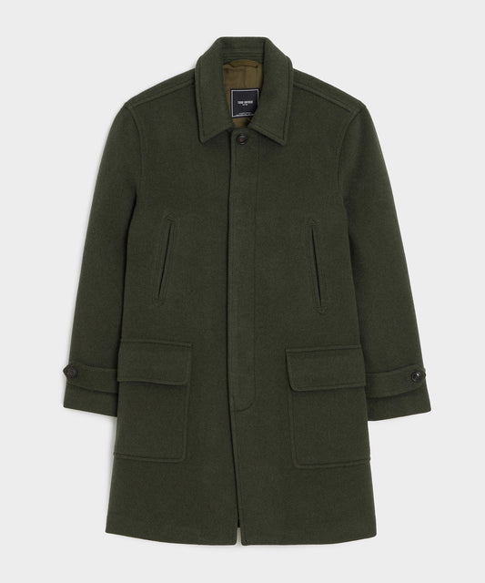 Todd Snyder Italian Wool-Cashmere Car Coat - Snyder Olive