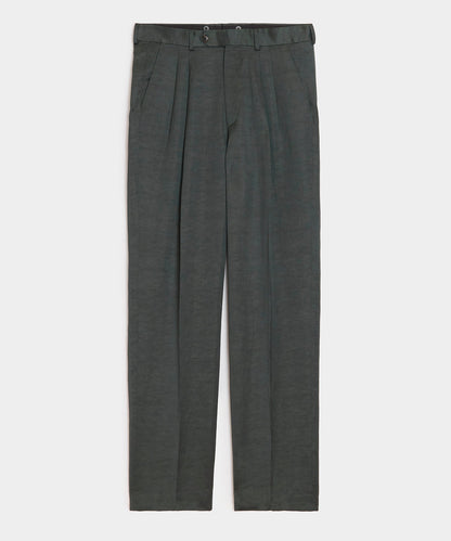 Todd Snyder Italian Satin Wythe Trouser - Emerald Green