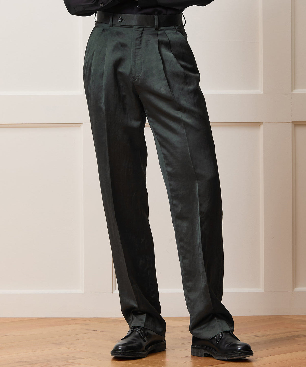 Todd Snyder Italian Satin Wythe Trouser - Emerald Green