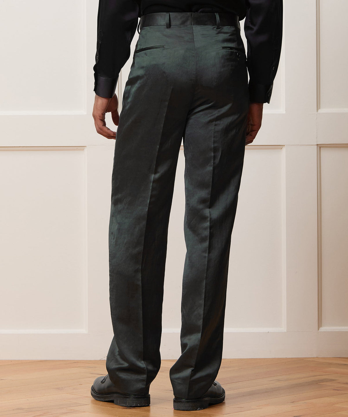 Todd Snyder Italian Satin Wythe Trouser - Emerald Green