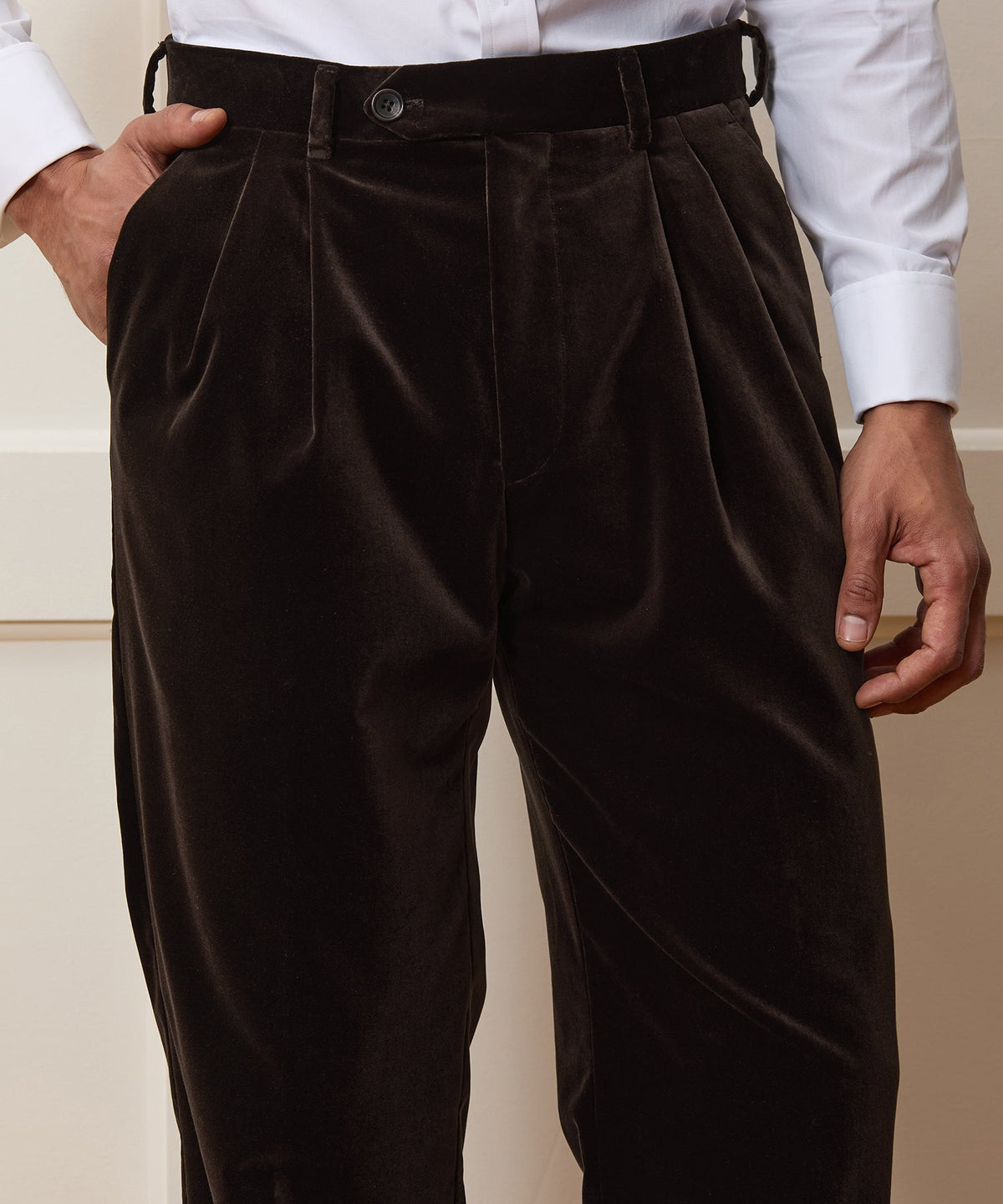 Todd Snyder Italian Velvet Wythe Trouser - Brown