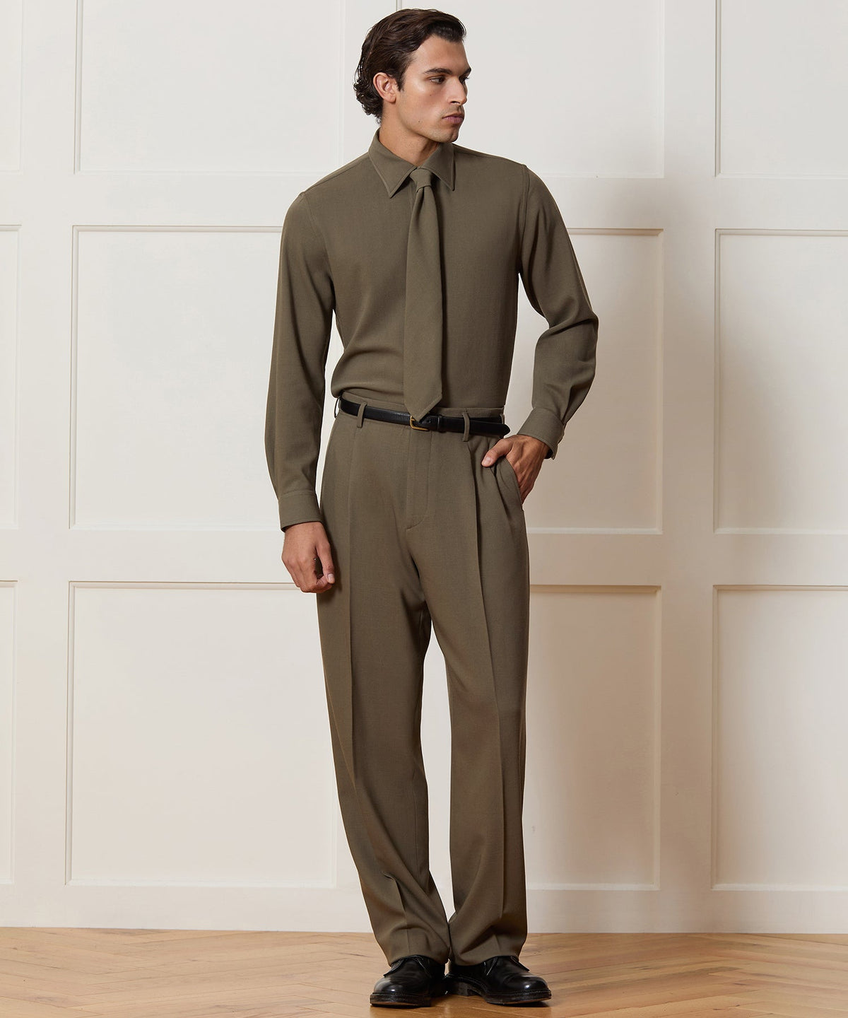 Todd Snyder Italian Crepe Hollywood Trouser - Olive
