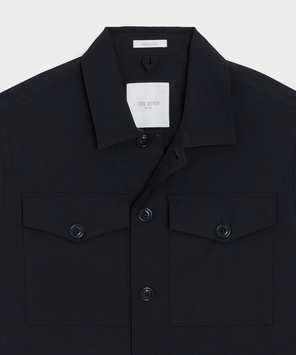 Todd Snyder Italian Cavalry Twill Utility Shirt - Navy