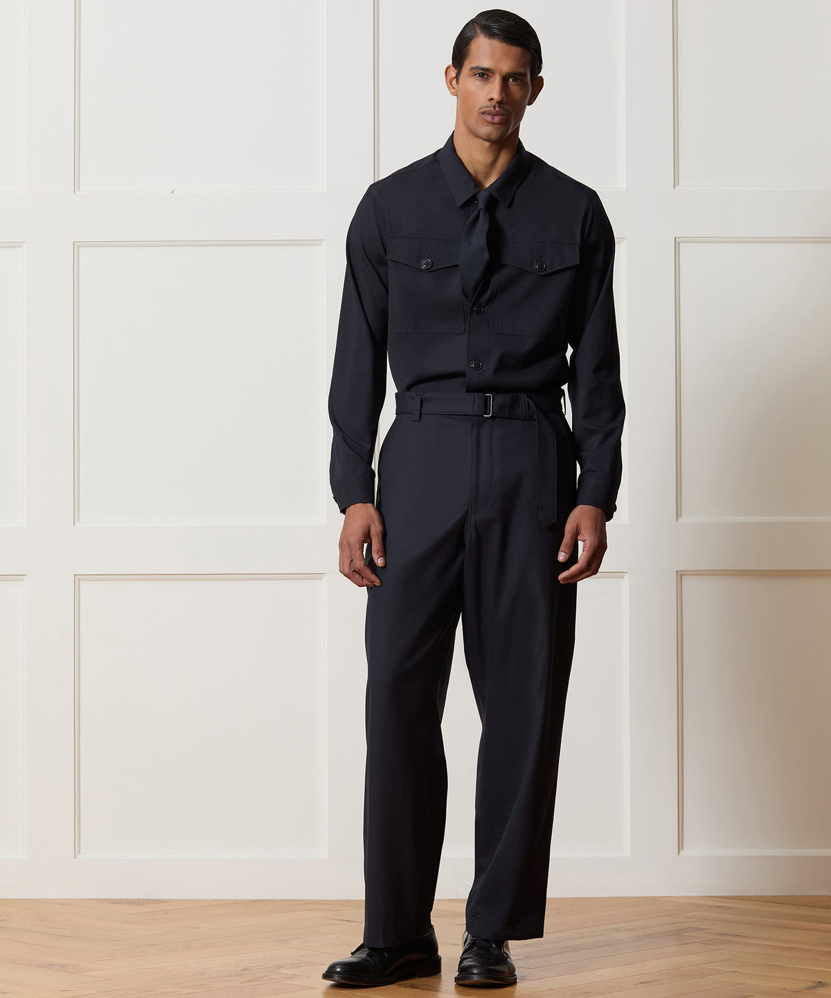 Todd Snyder Italian Cavalry Twill Utility Shirt - Navy