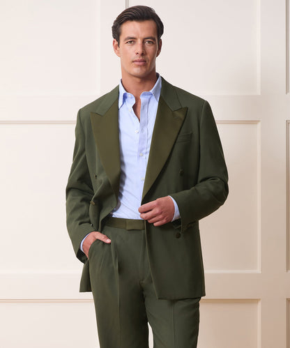 Todd Snyder Italian Gabardine Double-Breasted Tuxedo Jacket - Snyder Olive