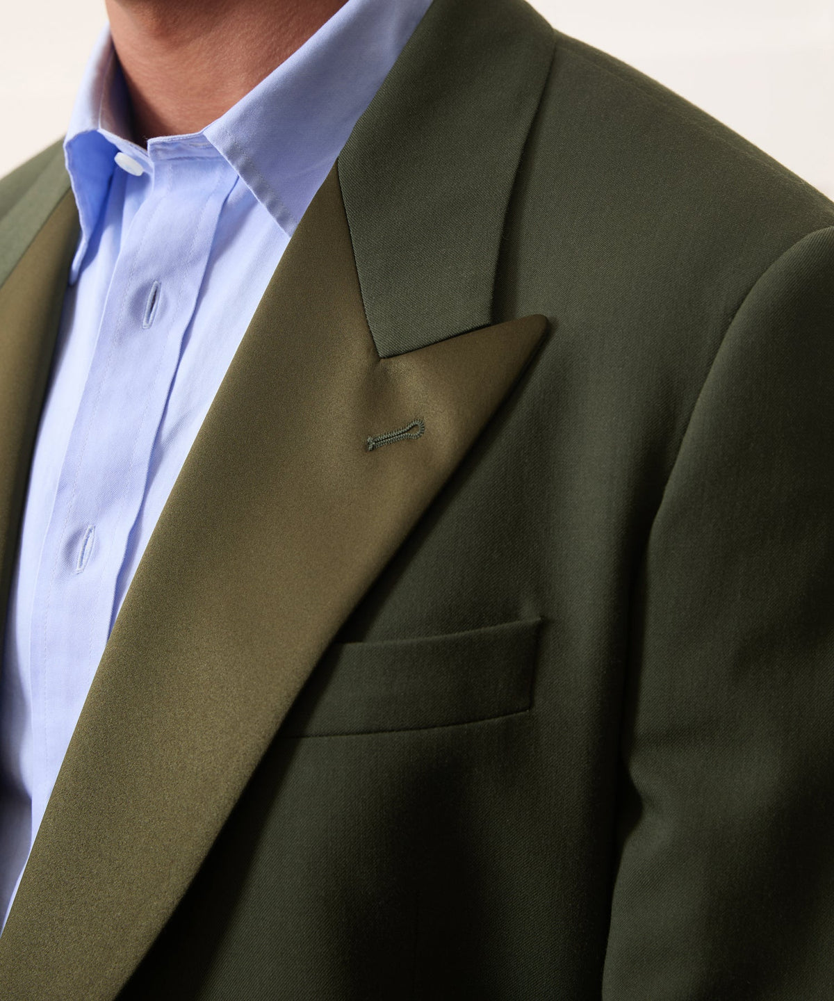 Todd Snyder Italian Gabardine Double-Breasted Tuxedo Jacket - Snyder Olive