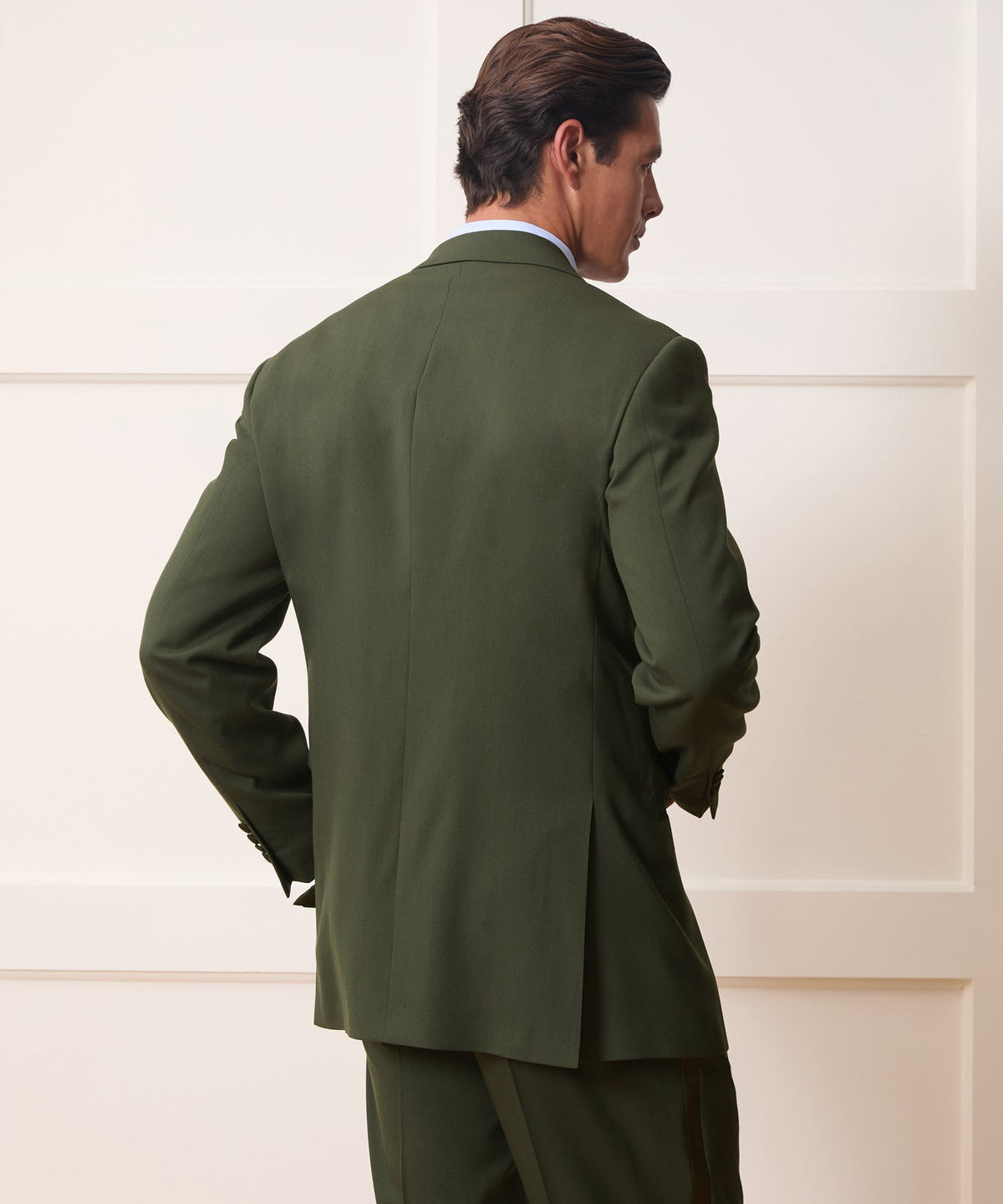 Todd Snyder Italian Gabardine Double-Breasted Tuxedo Jacket - Snyder Olive
