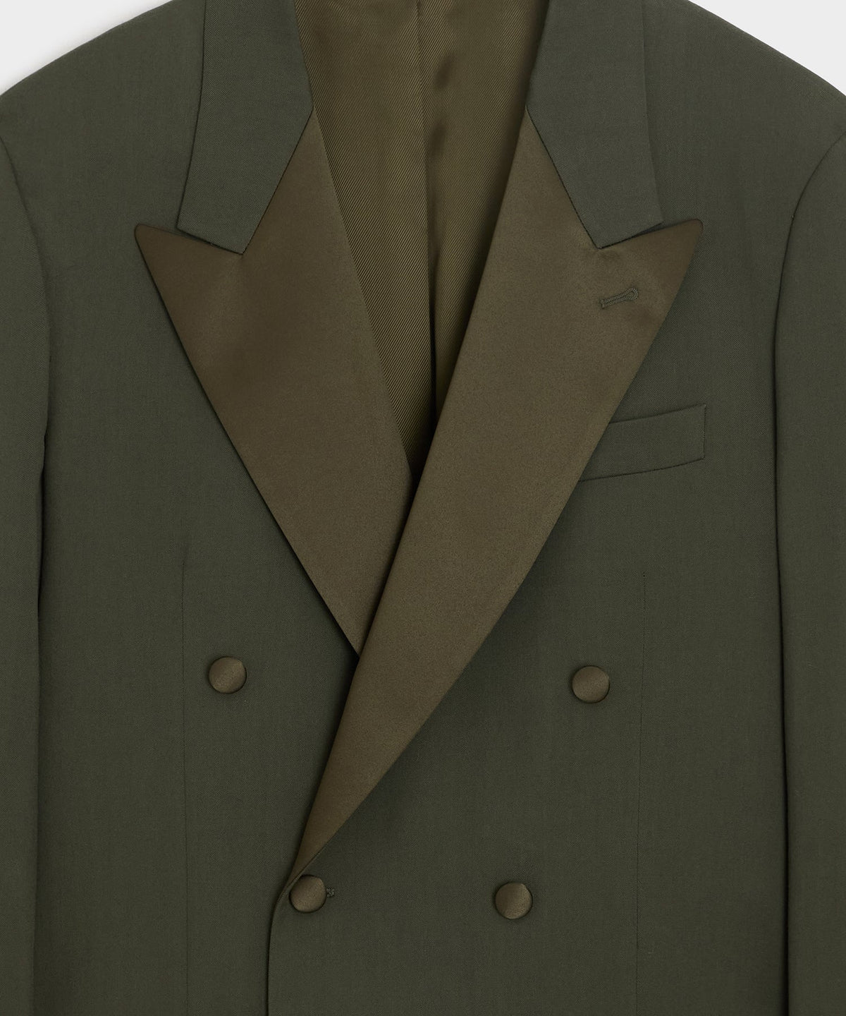 Todd Snyder Italian Gabardine Double-Breasted Tuxedo Jacket - Snyder Olive