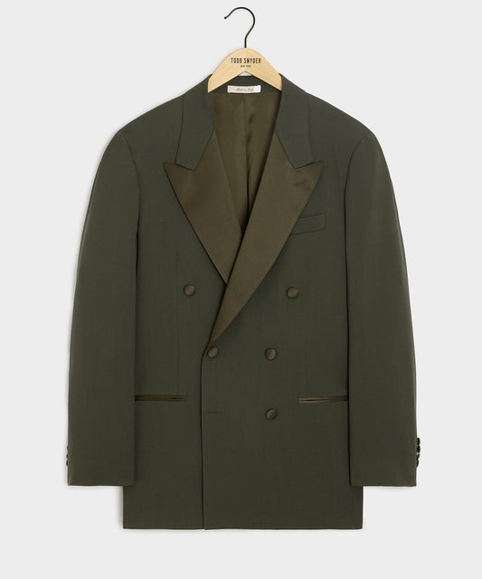 Todd Snyder Italian Gabardine Double-Breasted Tuxedo Jacket - Snyder Olive