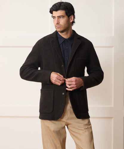 Todd Snyder Italian Boiled Wool Studio Jacket - Espresso Bean