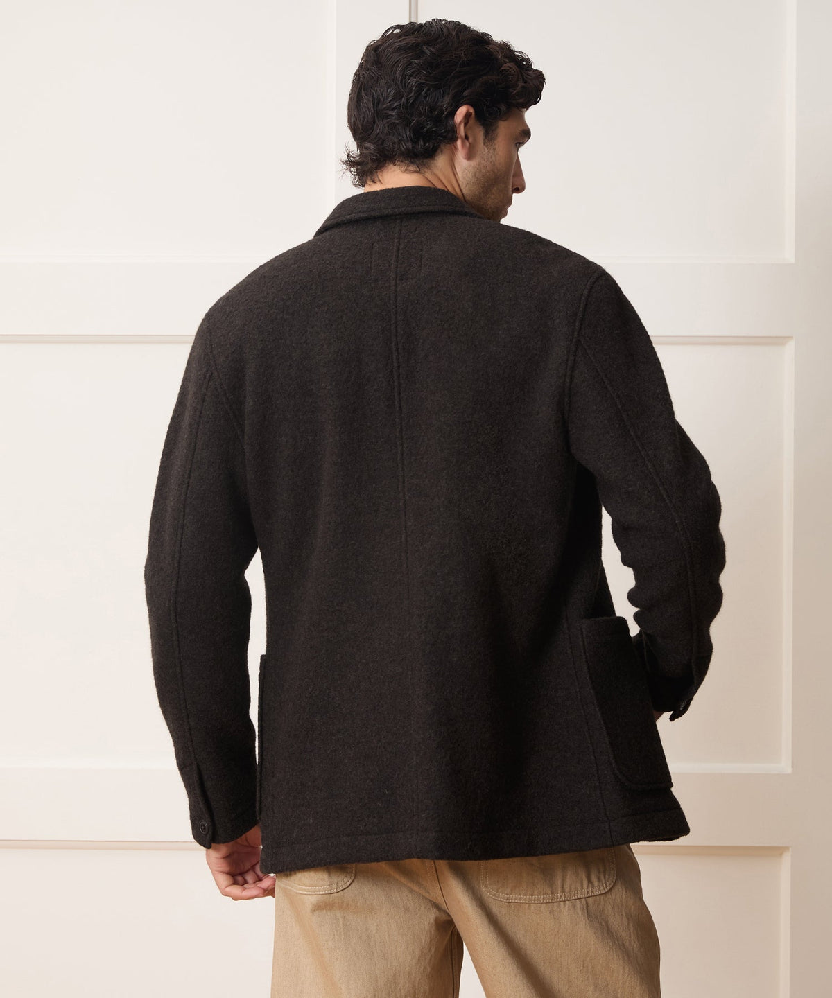 Todd Snyder Italian Boiled Wool Studio Jacket - Espresso Bean