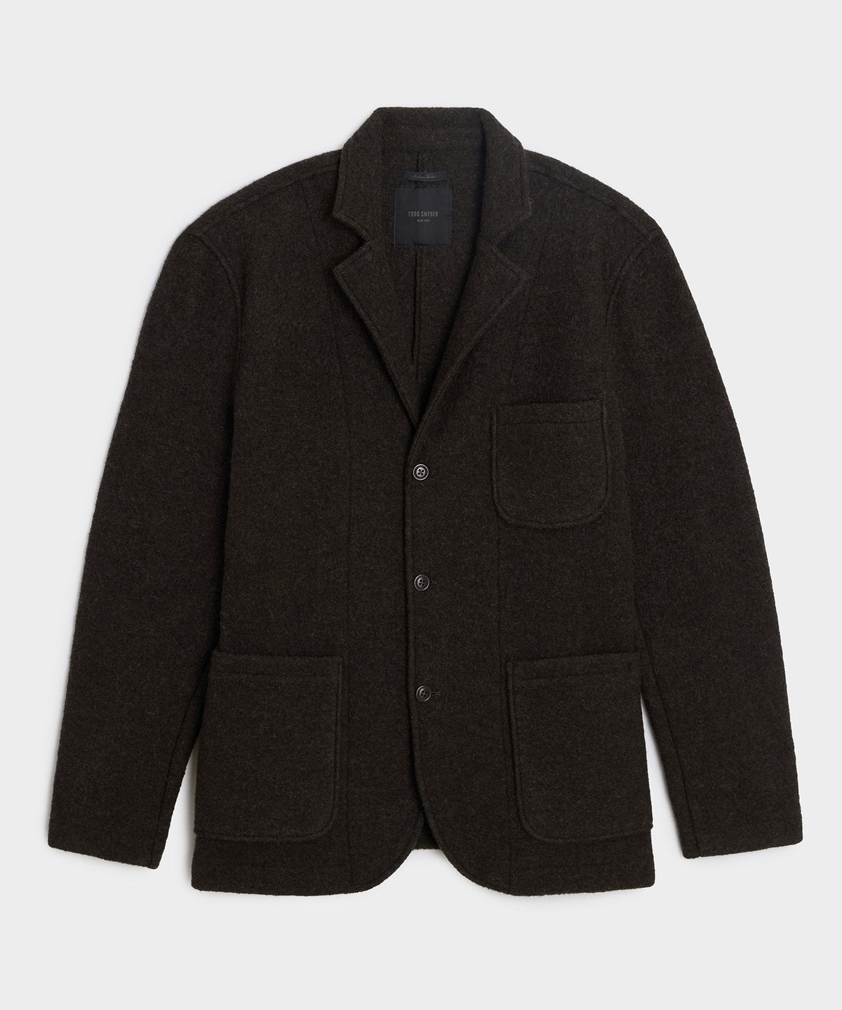 Todd Snyder Italian Boiled Wool Studio Jacket - Espresso Bean