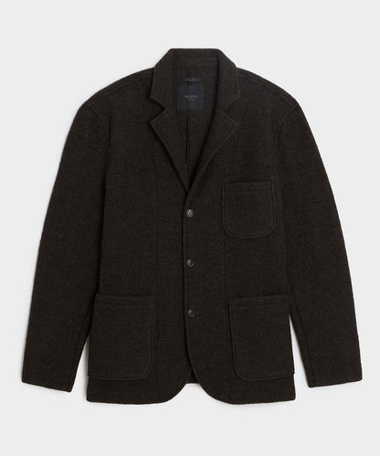Todd Snyder Italian Boiled Wool Studio Jacket - Espresso Bean