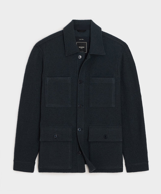 Todd Snyder Italian Boiled Wool Field Jacket - Navy Batik
