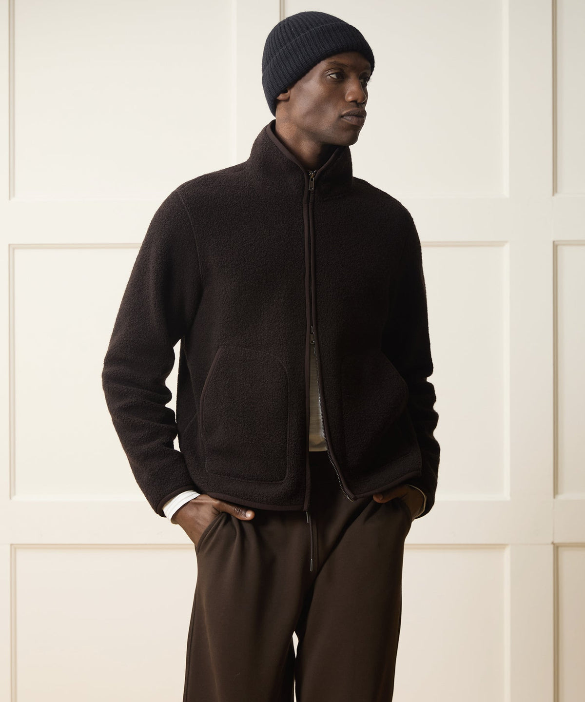 Todd Snyder Italian Upstate Sherpa Jacket - Espresso Bean