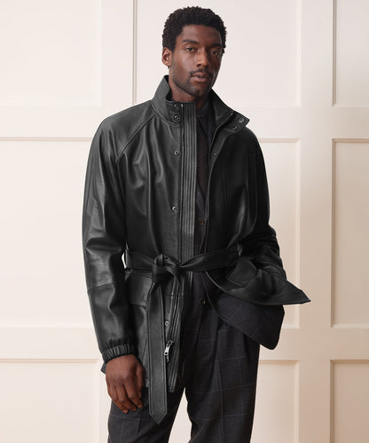 Todd Snyder Leather Field Jacket - Black