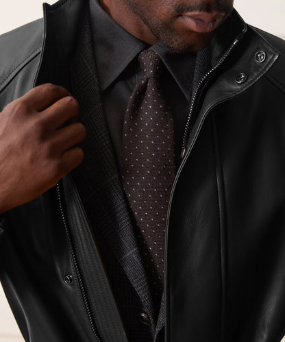 Todd Snyder Leather Field Jacket - Black