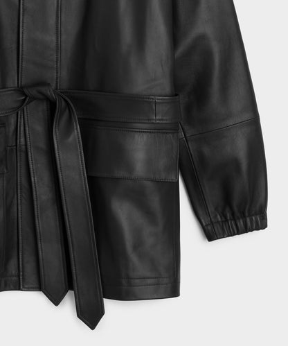 Todd Snyder Leather Field Jacket - Black