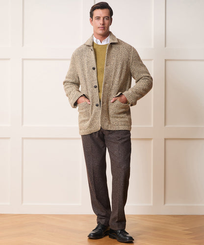 Todd Snyder Italian Wool Walking Jacket - Brown Herringbone