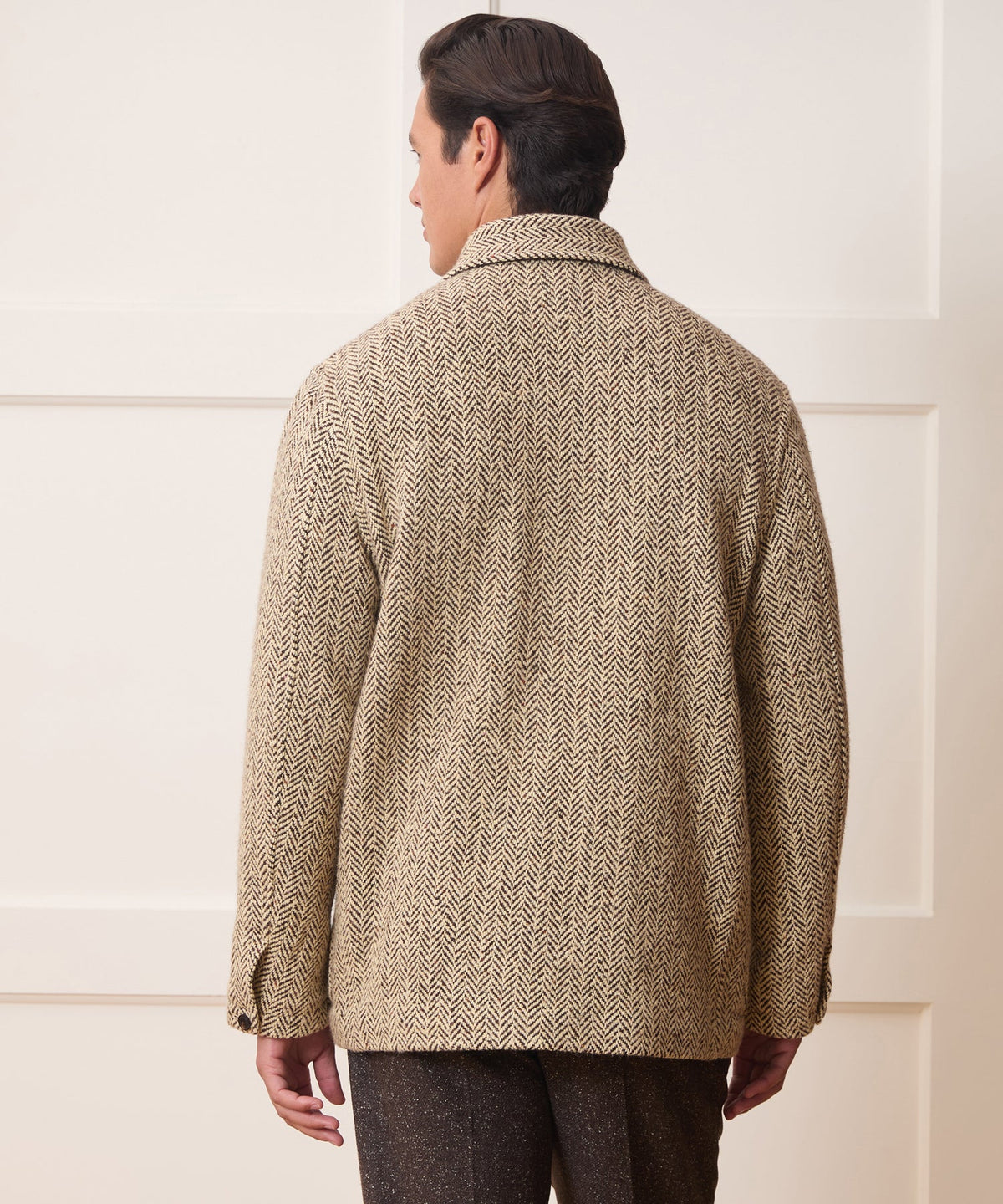 Todd Snyder Italian Wool Walking Jacket - Brown Herringbone