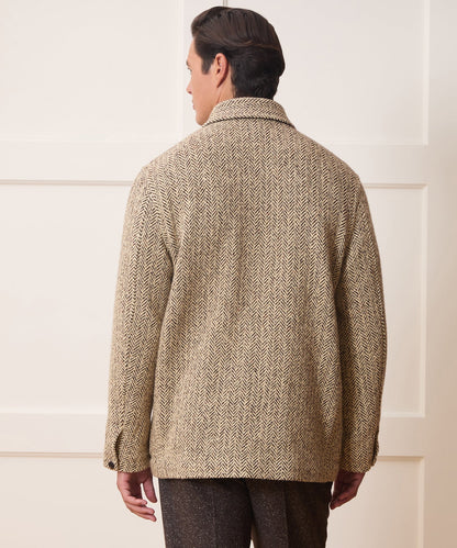 Todd Snyder Italian Wool Walking Jacket - Brown Herringbone