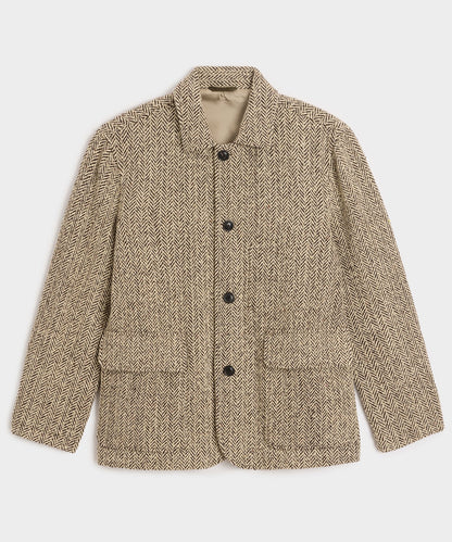 Todd Snyder Italian Wool Walking Jacket - Brown Herringbone