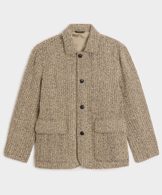 Todd Snyder Italian Wool Walking Jacket - Brown Herringbone