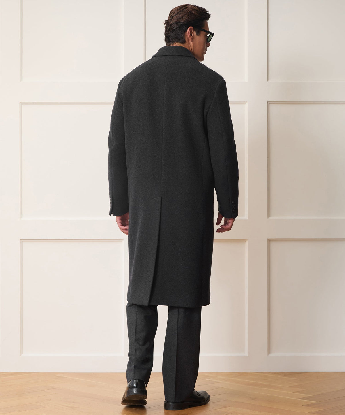 Todd Snyder Italian Wool-Cashmere Double-Breasted Topcoat - Dark Charcoal