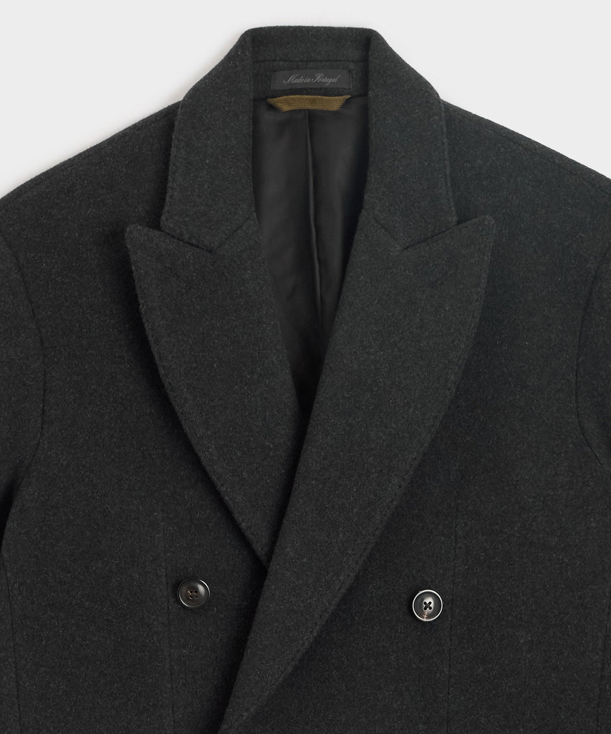 Todd Snyder Italian Wool-Cashmere Double-Breasted Topcoat - Dark Charcoal