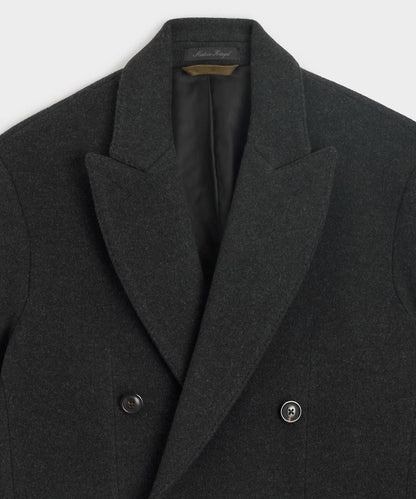 Todd Snyder Italian Wool-Cashmere Double-Breasted Topcoat - Dark Charcoal