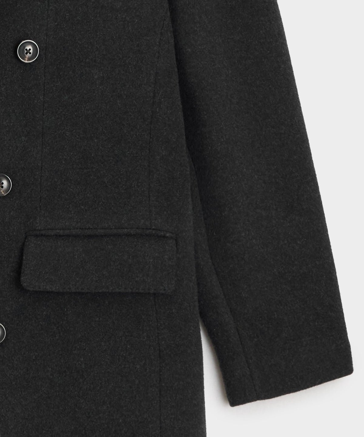 Todd Snyder Italian Wool-Cashmere Double-Breasted Topcoat - Dark Charcoal