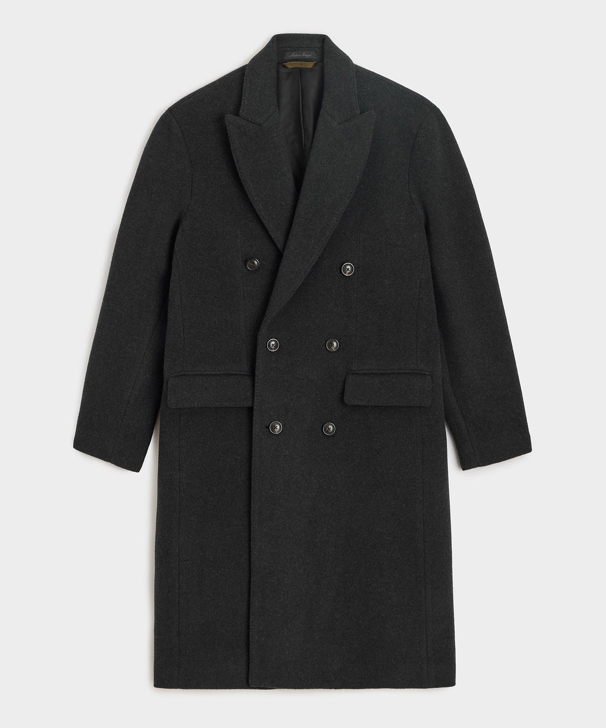 Todd Snyder Italian Wool-Cashmere Double-Breasted Topcoat - Dark Charcoal