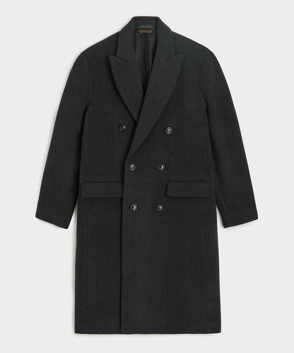 Todd Snyder Italian Wool-Cashmere Double-Breasted Topcoat - Dark Charcoal