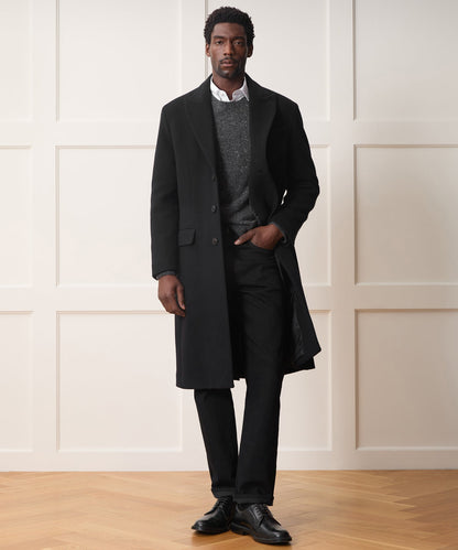 Todd Snyder Italian Wool-Cashmere Topcoat - Black