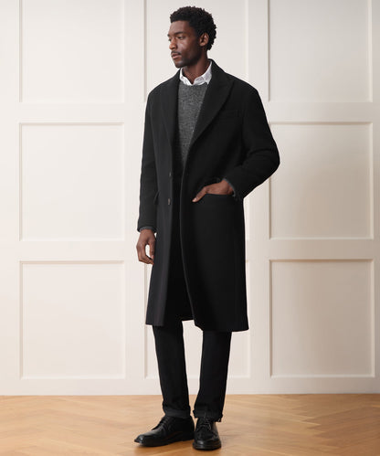 Todd Snyder Italian Wool-Cashmere Topcoat - Black