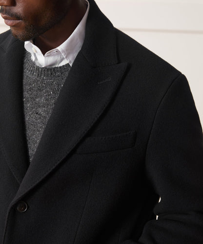 Todd Snyder Italian Wool-Cashmere Topcoat - Black