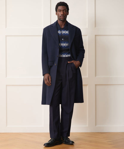 Todd Snyder Italian Wool-Cashmere Topcoat - Navy