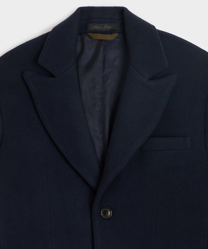 Todd Snyder Italian Wool-Cashmere Topcoat - Navy