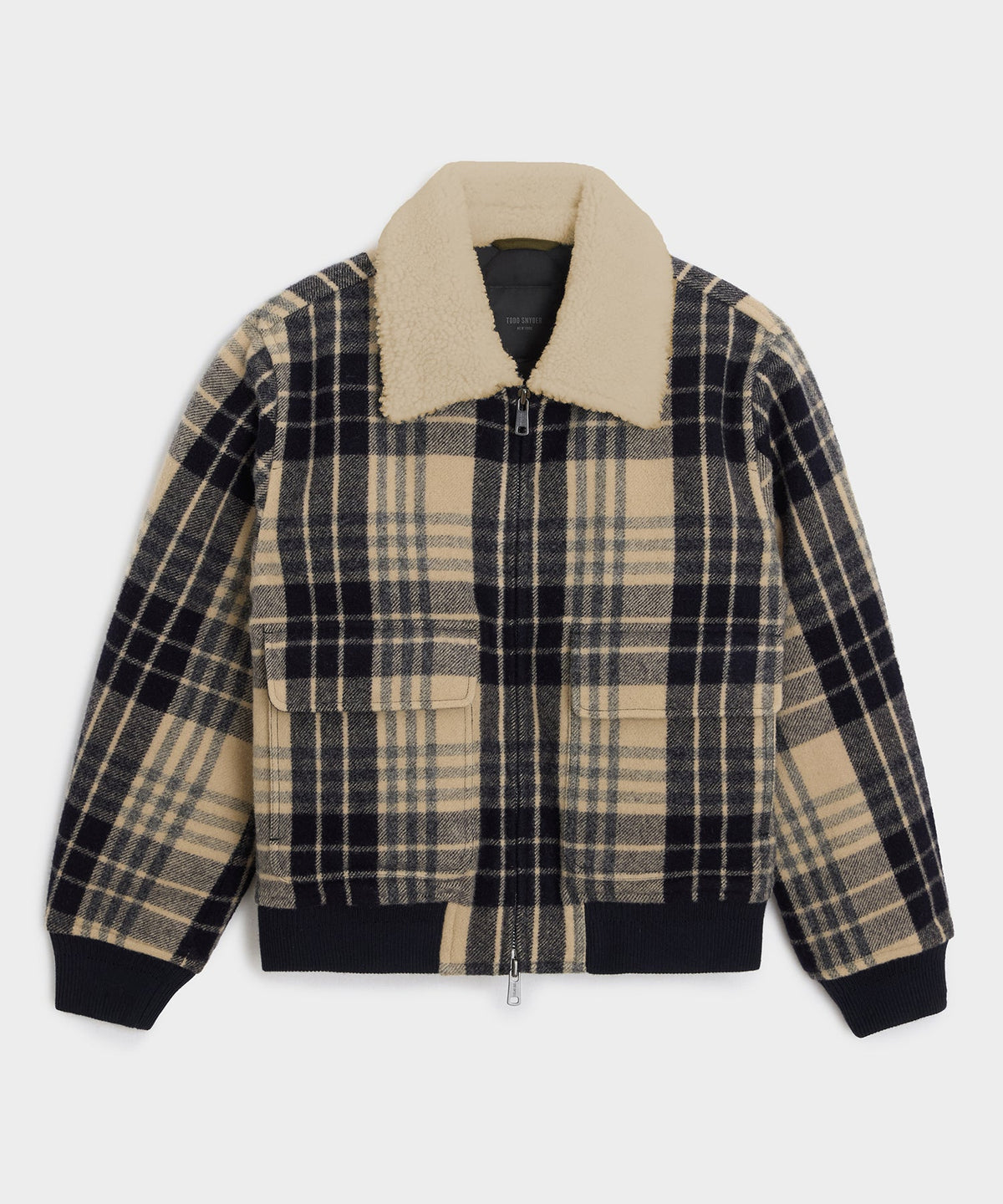 Todd Snyder Fur Collar Bomber Jacket - Navy