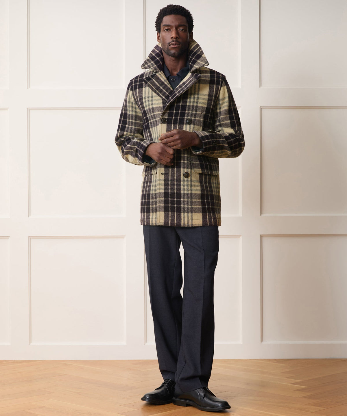 Todd Snyder Italian Wool Peacoat - Navy