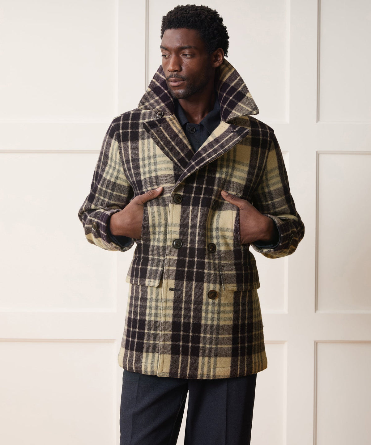 Todd Snyder Italian Wool Peacoat - Navy