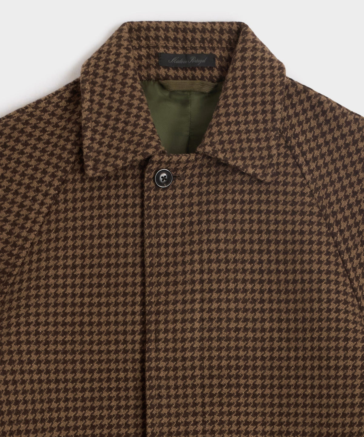 Todd Snyder Italian Houndstooth Balmacaan - Dark Brown